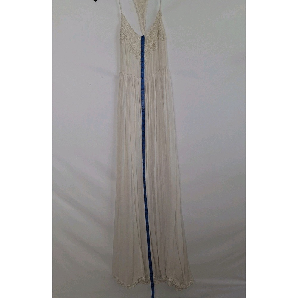 Kimchi Blue Lace Ruffle Maxi Dress Women's 2 Dove Crinkle Gauze Unben Outfitters - Picture 12 of 16
